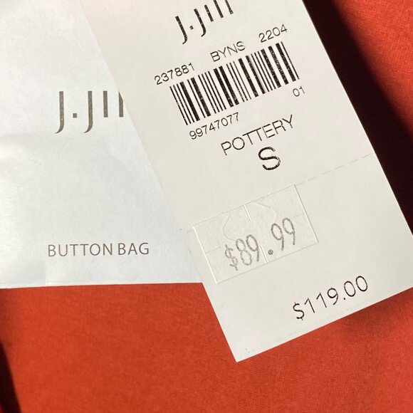 NWT J. Jill Wearever Collection Womens Rust orange stretch Button-Up Jacket Medi - Picture 3 of 9